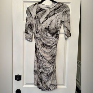 HELMUT LANG TIE DYE RUCHED DRESS SIZE P